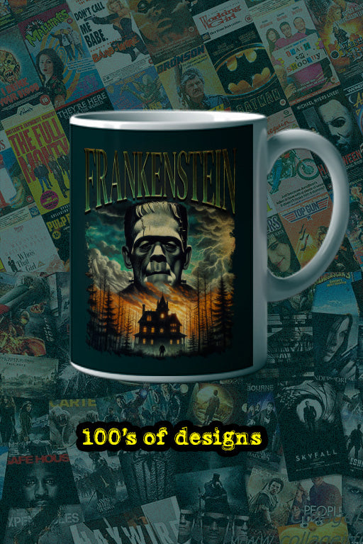 Halloween Frankenstein 11oz Mug | Horror Film Poster Design | Classic Monster Drinkware