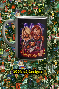 Halloween Bride of Chucky 11oz Mug | Horror Film Fan Gift | Cult Classic Poster Design