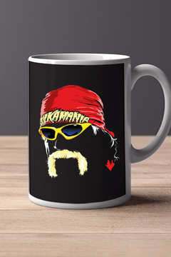 HULKAMANIA Mug | 11oz Hulk Hogan Graffiti Face Cup | Retro Wrestling Icon Coffee Gift