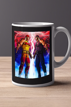 Hulk Hogan vs. Hollywood Hogan 11 oz Mug | Split-Personality Showdown | Wrestling Legends Cup