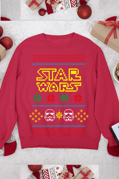 UGLY Galactic Festivities Star Wars Logo & Storm Troopers Sweatshirt | Christmas | Star Wars Era