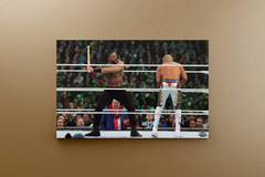 Wrestlemania 40 Canvas Print | Roman Reigns Hits Cody Rhodes With A Kendo Stick Design | WWE Fan Art | Wrestlemania 40 Collectible | Wrestling Home DecorotionEvent Aesthetic Canvas Print