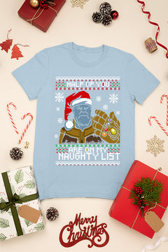 KIDS UGLY: Thanos on the Naughty List Christmas T-shirt | Marvel Thanos |