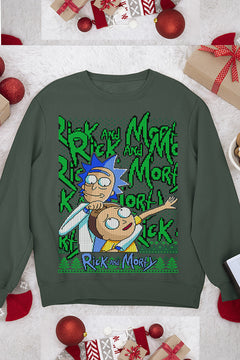 UGLY Rick N Morty Christmas Sweatshirt | Unique Ugly Design | Dimension-C137 Inspired