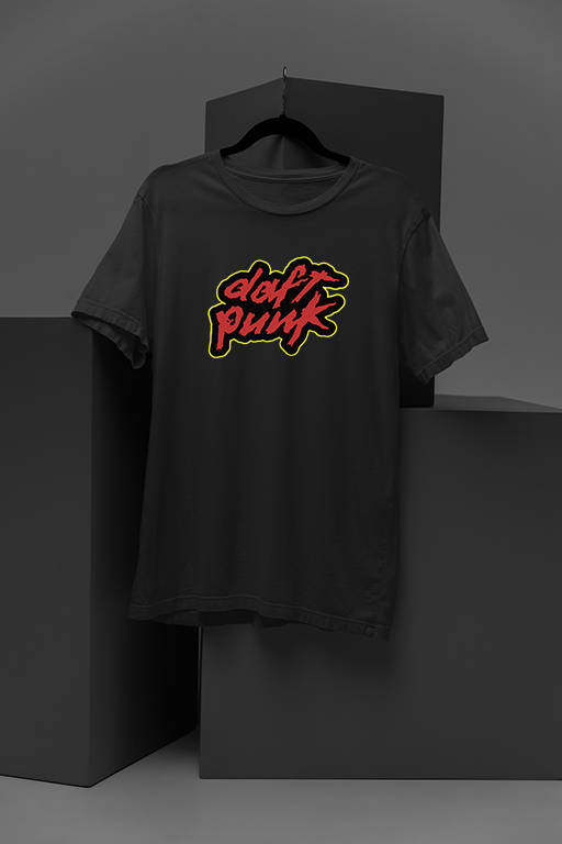 Daft Punk Logo | Band Tee | Electronic Music | 90s Music | Retro Style | Graphic Tee | Music Fan | French House | DJ Duo | Iconic Design | Festival Fashion | EDM Vibe | Vintage Inspiration.