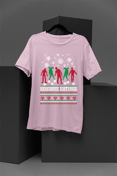 UGLY Festive Zombies Feasting | Christmas Horror Apparel | Undead Merry Madness | Retro Apocalypse Fashion