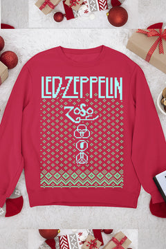 UGLY Rockin' Christmas Led Zeppelin Sweatshirt | Vintage Band Style | Classic Rock Fan |