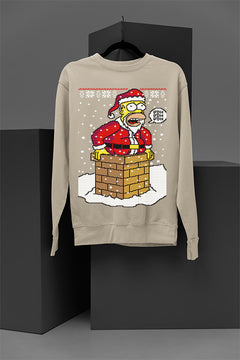 UGLY Santa Homer Simpson | Christmas Ugly Designs | Chimney Stuck Santa | Retro 90
