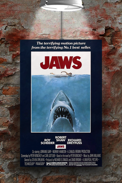 Jaws | Roy Scheider Gloss Poster | Film Memorabilia | Movie Fan Art | Shark Design