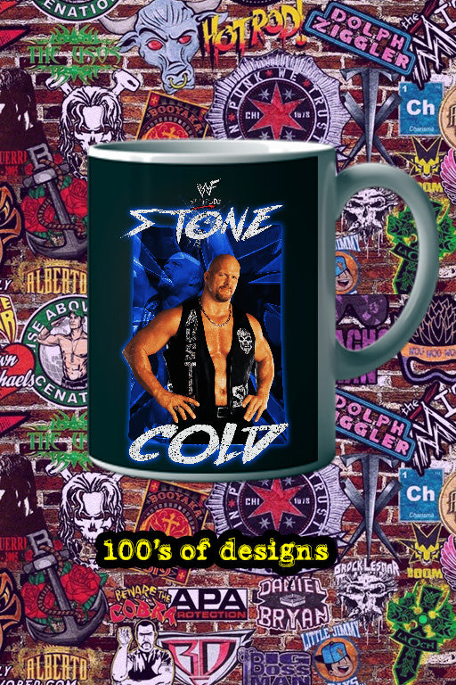 STONE COLD STEVE AUSTIN 11oz Mug | WWE Legend Coffee Cup Merch Earl Hebner Design