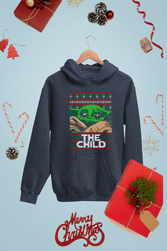 KIDS UGLY Galactic Groove Star Wars Baby Yoda The Child Christmas Hoodie | Kids
