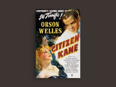 Citizen Kane Canvas Print | Classic Film Decor | Orson Welles Poster Art