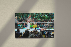 Wrestlemania 40 Canvas Print | The Rock Lays Out Cody Rhodes Design | WWE Wrestling Art Print | Wrestlemania 40 Memorabilia | Sports Entertainment Decor