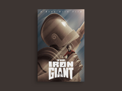 The Iron Giant Canvas Print Hogarth Hughes | Film Decor Wall Art Poster | Movie Memorabilia | Home Theater Room Decoration