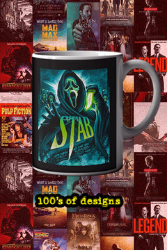Horror Stab Mug | Cult Film Scream Design | 11oz Mug