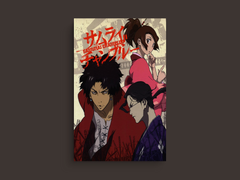 Samurai Champloo Canvas Print | Mugen and Jin Design | TV Show Fan Art