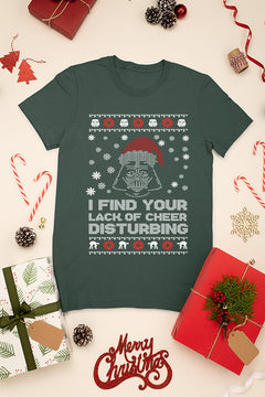 UGLY Star Wars Christmas Vader | Vintage Holiday Darth Vader Tee | Retro Galactic Christmas Shirt | Classic Star