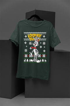 UGLY Bugs Bunny Christmas Retro Festive Tee | Looney Tunes Nostalgia | Vintage