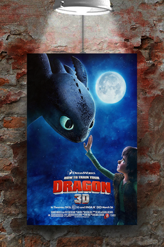 How to Train Your Dragon | Hiccup Haddock Gloss Poster | Film Fan Gift Idea | Movie Memorabilia | Viking Dragon Design | Kids Room Decor