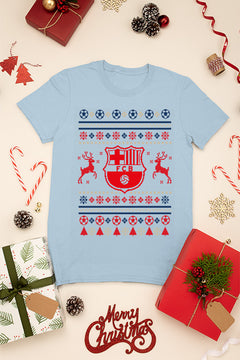 "KIDS UGLY Barcelona FCB Logo Christmas Tee | Kids Ugly Christmas Sweater |