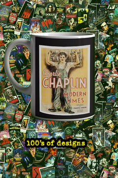 Modern Times 11oz Mug Charlie Chaplin | Vintage Film Memorabilia Design