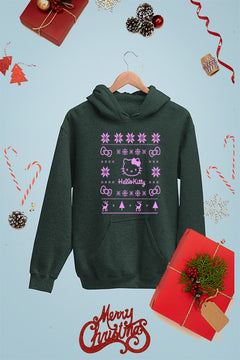 Hello Kitty Retro Christmas | Cute Kittens | Kids Festive Hoodie