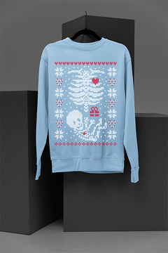 "Rotting Rebel Skeleton" Christmas Sweatshirt | Spooky Season | Festive Bones |
