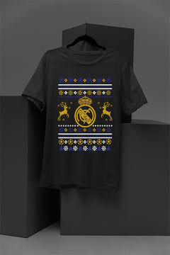 UGLY Real Madrid Christmas T-Shirt | Vintage Madrid Logo | Retro Christmas Apparel | Best of Real Madrid