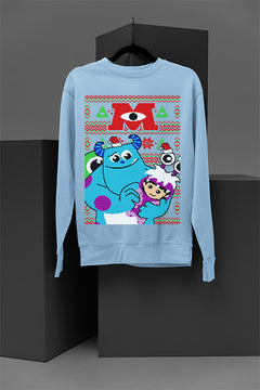 UGLY Limited Edition Monster Inc Christmas Sweatshirt | Monster Inc Christmas Ugly Sweater Design | Retro