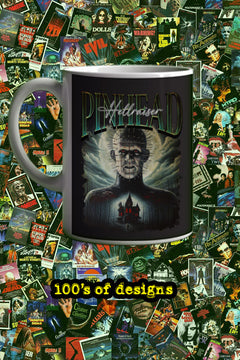 Halloween Pinhead 11oz Mug | Horror Film Collector's Item | Creepy Pinhead Design Mug | Horror Movie Memorabilia Mug