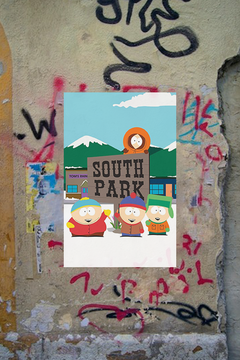 South Park Poster - Featuring Trey Parker | Matt Stone - TV Show Design - Gloss Finish - Fan Art - Memorabilia - Comedy Central - Cartoon Characters