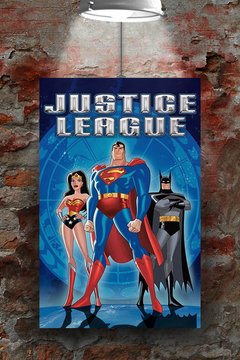 Justice League Premium Gloss Poster | Batman Superman Wonder Woman Flash Aquaman Cyborg | TV Show Fan Art Print