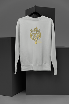 House of The Dragon Gold Three Dragon Emblem Sweatshirt | Game of Thrones Inspired Pullover | Dragon Logo Hoodie | Targaryen Family Sigil Jumper