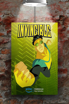 Invincible Steven Yeun Poster | TV Show Fan Art Print | Gloss Finish Wall Decor