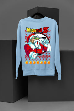 UGLY Roshi Christmas Chaos | Dragon Ball Z Santa Sweatshirt | Festive Anime Wear | Retro