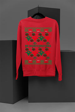 UGLY Star Wars No Disintegrations Christmas Sweatshirt | Mandalorian Vibes | Galactic Festivities