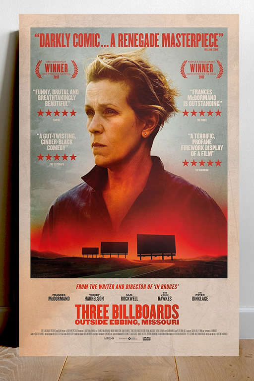 Three Billboards Outside Ebbing, Missouri Frances McDormand Poster | Film Fan Art Print | Three Billboards Design | Movie Memorabilia's Etsy Art Print