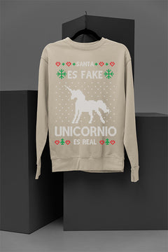 "Santa is Fake Unicorns are Real" Christmas Sweatshirt | Holiday Fashion | Trend"