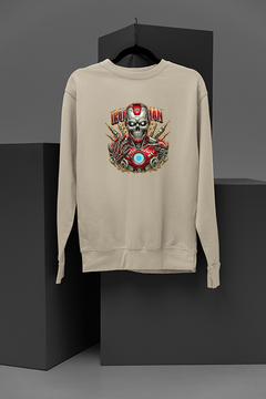 Iron Man Skull Armor Sweatshirt | Marvel Comics Inspired Jumper | Superhero Skull Design Shirt