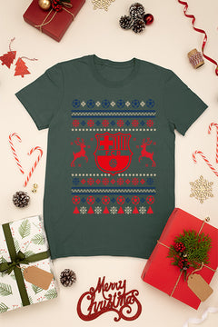 "KIDS UGLY Barcelona FCB Logo Christmas Tee | Kids Ugly Christmas Sweater |