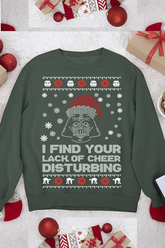 UGLY Star Wars Christmas Vader | Vintage Holiday Darth Vader Sweatshirt | Retro Galactic Christmas Sweatshirt |