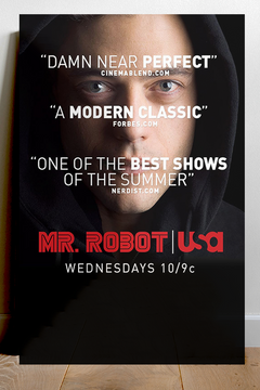 Mr. Robot Rami Malek Premium Gloss Poster | TV Show Fan Art Print | Cyberpunk Wall Decor | Elliot Alderson Fan Gift | Hacker Series Poster Art