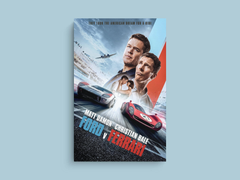 Ford V Ferrari Canvas Print | Film Ford V Ferrari Design | Matt Damon | Christian Bale | Movie Memorabilia | Home Decor | Wall Art