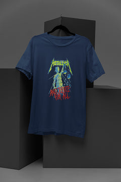 Metallica And Justice For All | Vintage Metallica Band Tee | 80s Metallica Merch | Black Thrash Metal T-shirt | Iconic Metallica Album Cover Shirt | Retro Metallica Concert Tee | Metallica 90s Tour Merch | Gr