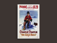 The Gold Rush Canvas Print | Charlie Chaplin Film Poster Art | Vintage Movie Memorabilia for Wall Decor