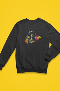 Jimmy Hendrix Inspired Band Sweatshirt | Vintage Rock Music Fashion | Retro Psychedelic Style | Iconic Guitarist Tribute | 60s Music Legends Apparel