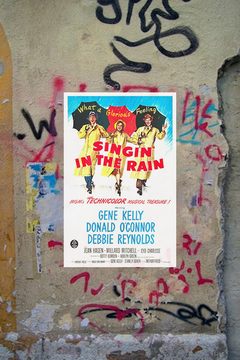 Singin' in the Rain Gene Kelly Gloss Poster | Classic Film Art Print | Vintage Hollywood Decor