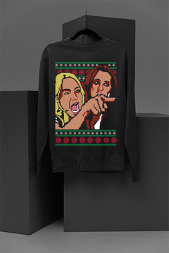 "Woman Yelling at Cat" Christmas Sweatshirt | Funny Memes | Holiday Festive |