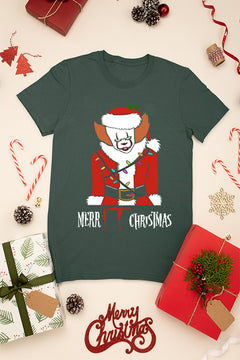 UGLY Yet Festive Pennywise from IT Christmas T-Shirt | Horror Clown | Stephen King | Red