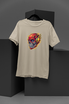 "Speedster Skull Tee | The Flash Inspired Graphic Shirt | DC Comics Fan Apparel | Superhero Skeleton Top"